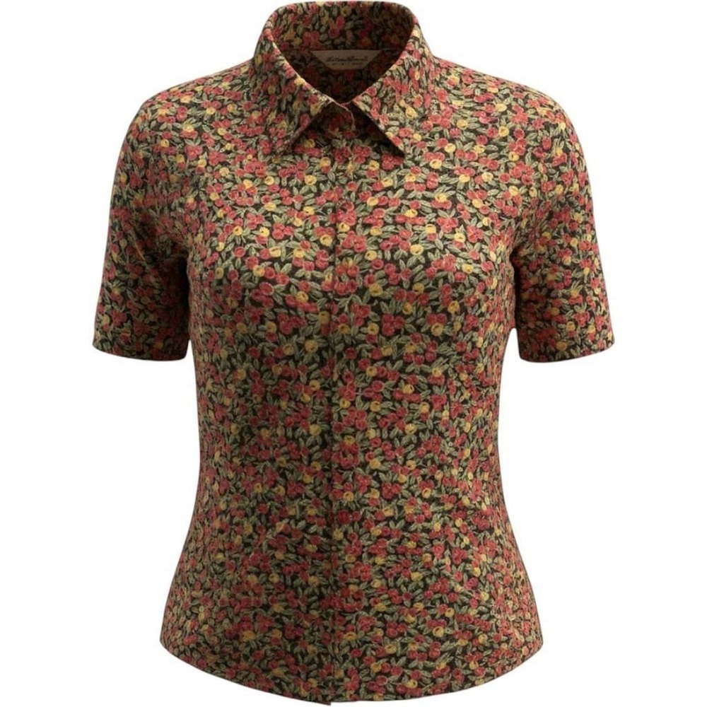 Eddie Bauer Vintage 80/90's Fruit & Cherry Print Button-up Shirt Womens Medium